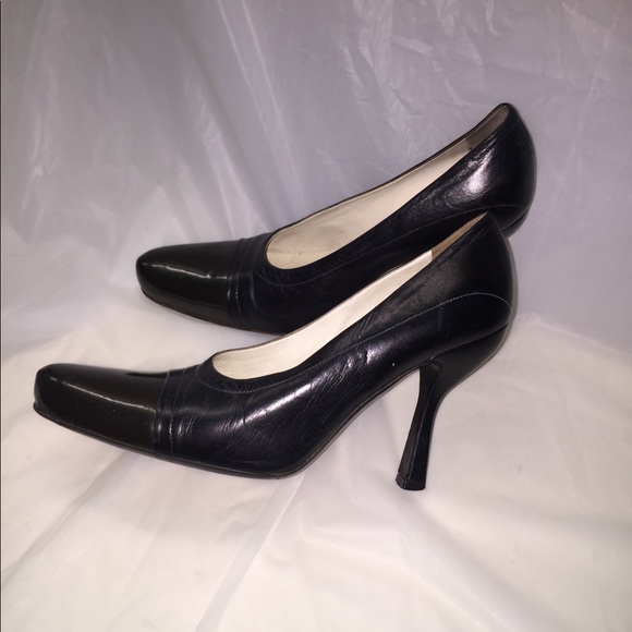 Prada Leather Round Toe Pumps - Picture 3 of 9
